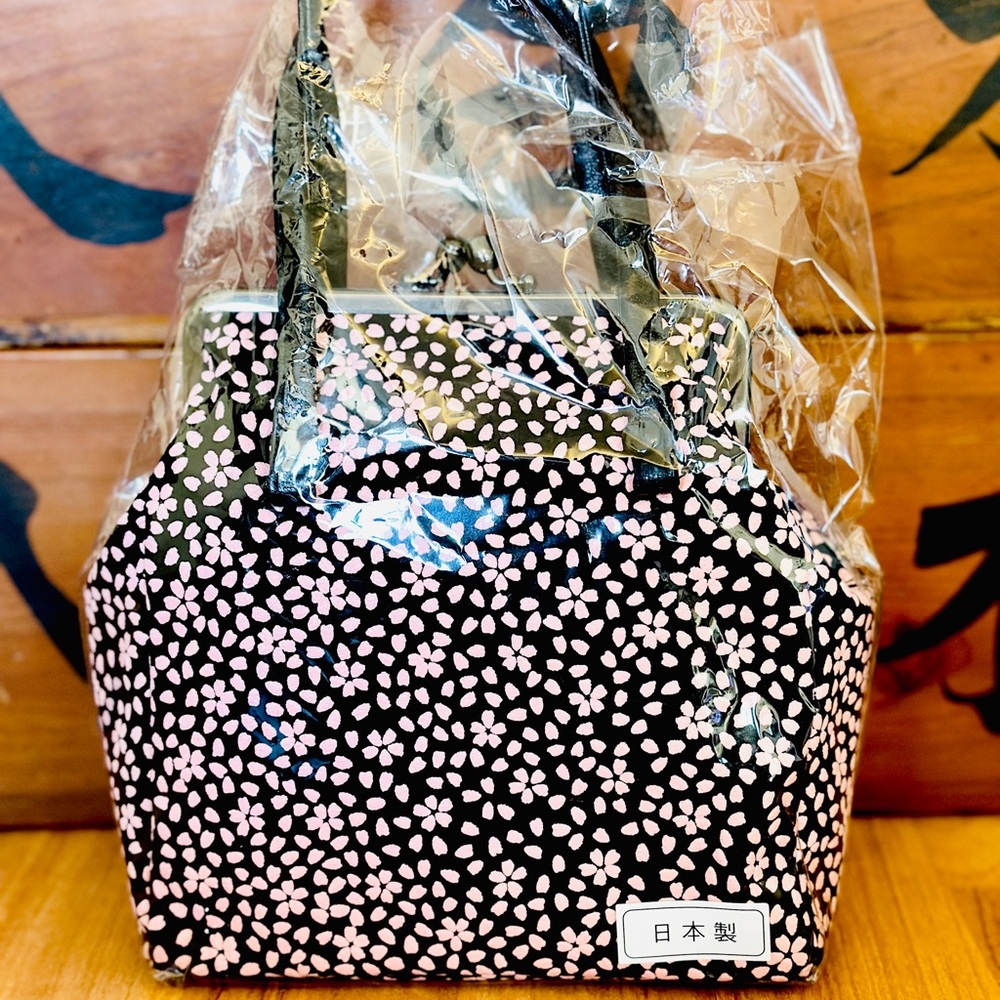 Floral Black and Pink Women's Bag